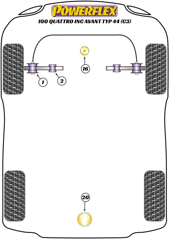 100 Quattro inc Avant Typ 44 (C3) (10/84-11/90)