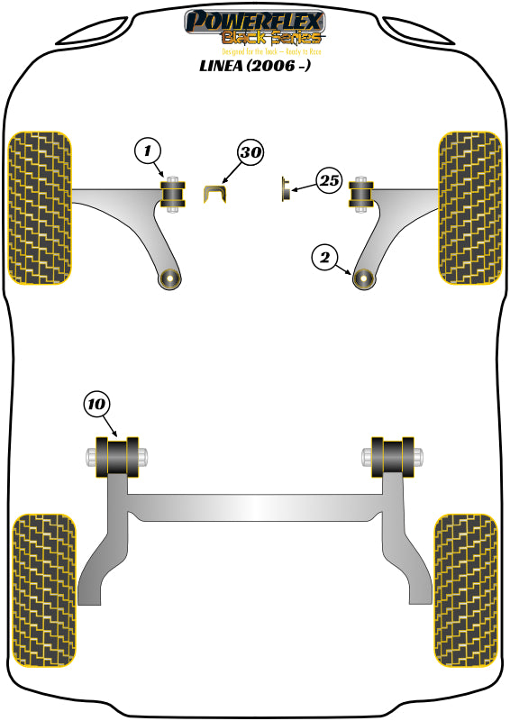 Powerflex Black - Linea (2006-on) - Upper Gearbox Mount Insert - PFF1-1130BLK