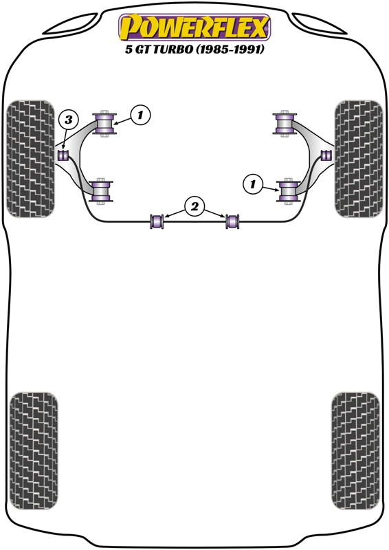 Powerflex Road - 5 GT Turbo (1985-1991) - Front Lower Wishbone Bush - PFF60-101