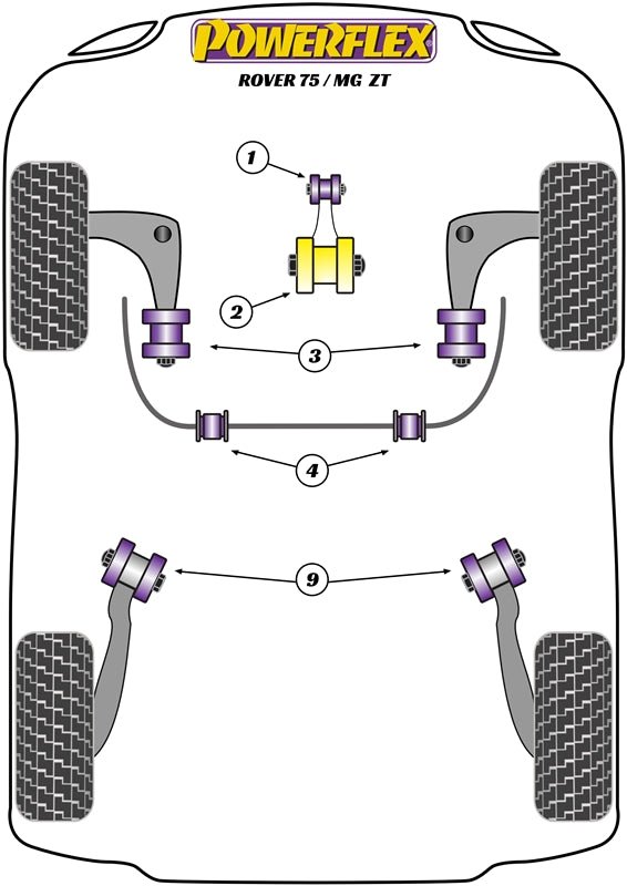 Powerflex Road - ZT (2001-2005) - Front Arm Rear Bush - PFF63-602