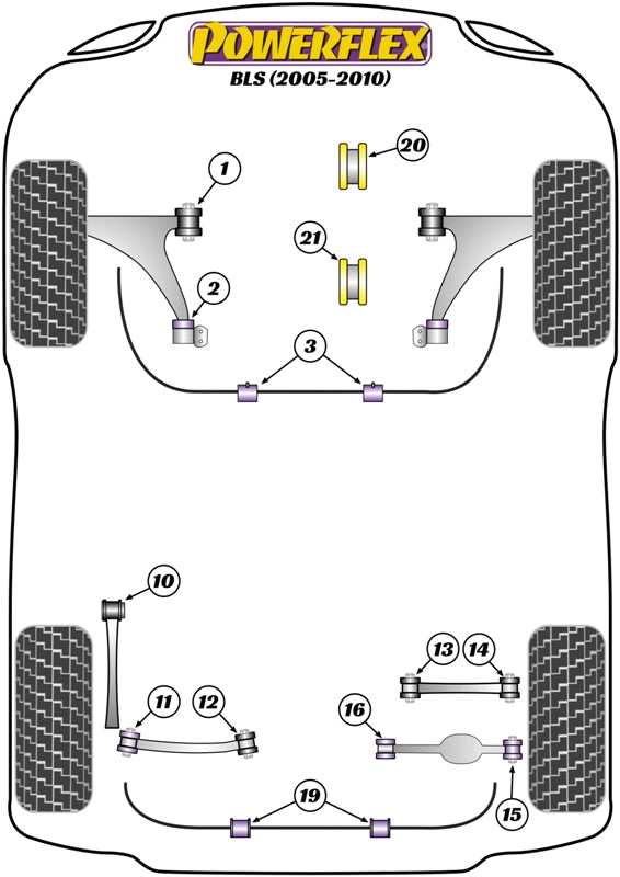 Powerflex Road - BLS (2005 - 2010) - Rear Toe Arm Outer Bush - PFR80-1214