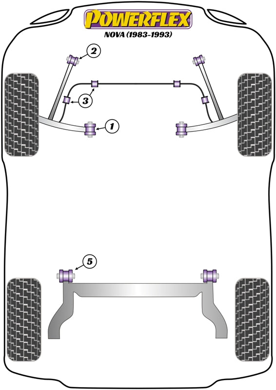 Powerflex Road - Nova (1983-1993) - Front Wishbone Inner Bush (front) - PFF80-101