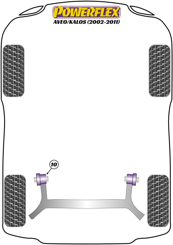 Powerflex Road - Aveo/Kalos (2002-2011) - Rear Beam Mounting Bush - PFR10-110