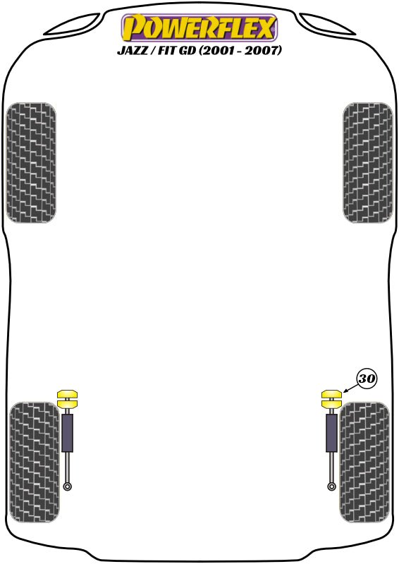 Powerflex Road+Black - Jazz / Fit GD (2001 - 2007) - PowerAlign Camber Bolt Kit (12mm x 60mm) - PFA100-12