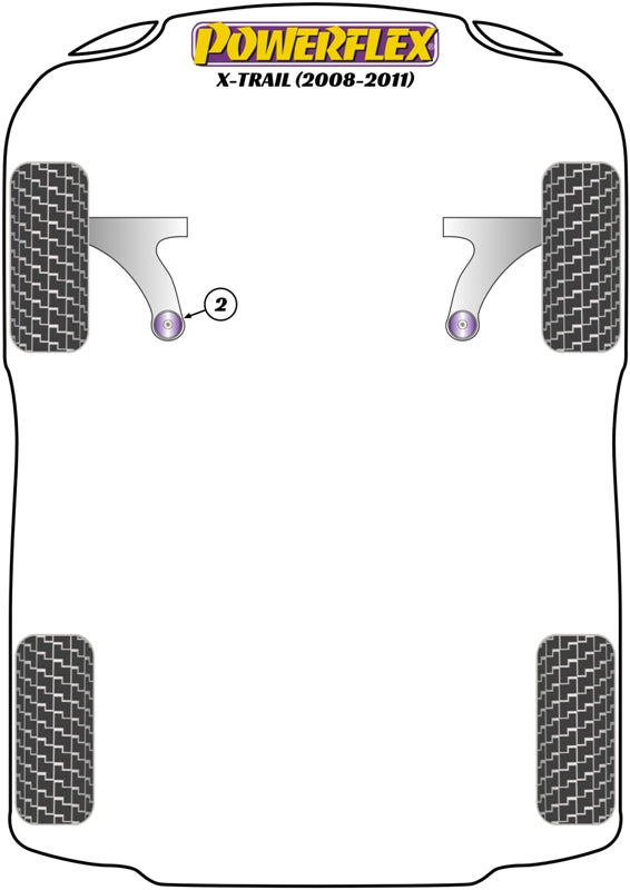 Powerflex Road - X-Trail T31 (2008 - 2011) - Front Wishbone Rear Bush  - PFF46-802