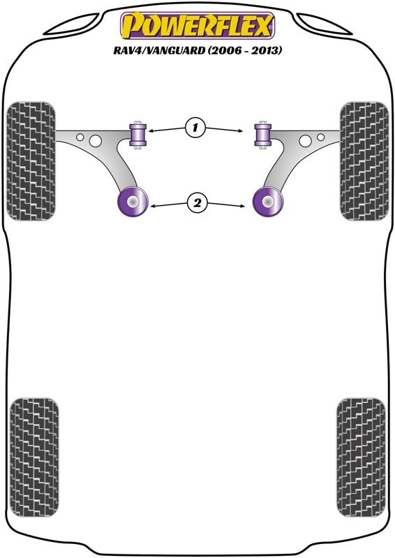 Powerflex Road+Black - RAV4 / Vanguard (2006 - 2013) - PowerAlign Camber Bolt Kit (17mm) - PFA100-17