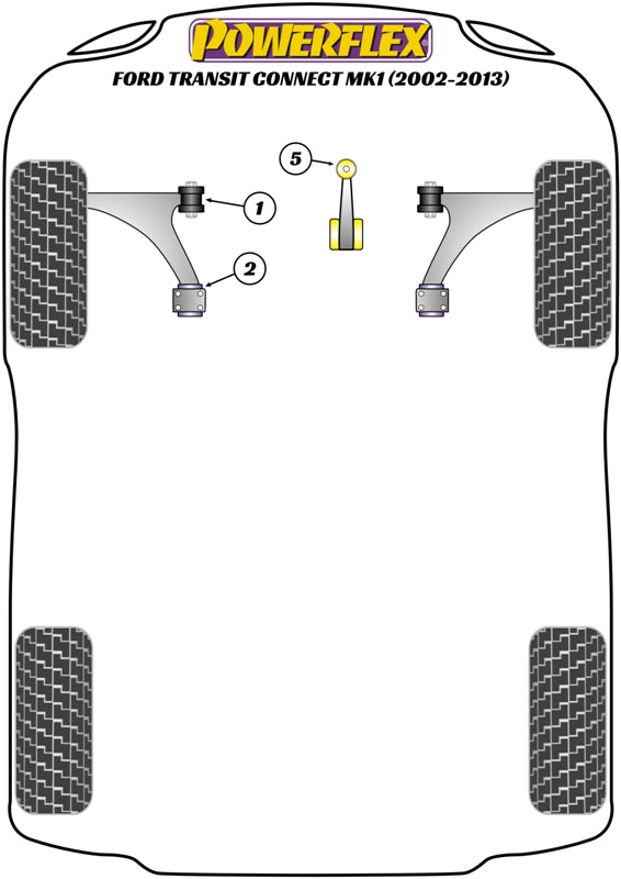 Powerflex Road - Transit Connect Mk1 (2002-2013) - Front Wishbone Front Bush 14mm bolt - PFF19-8011