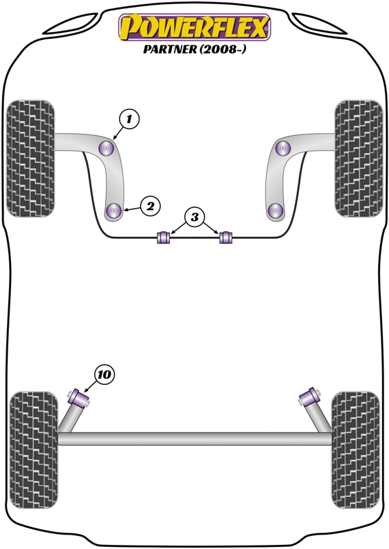 Powerflex Road - Partner II (2008-2018) - Universal Exhaust Mount - EXH028