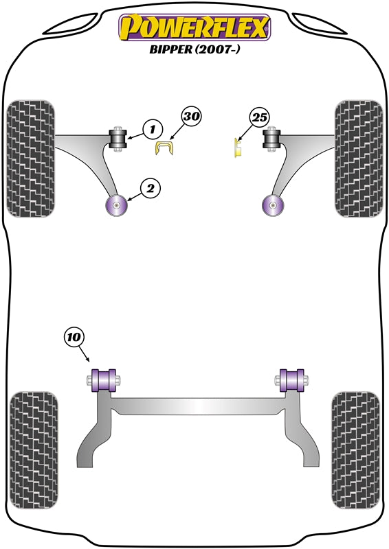 Powerflex Road - Bipper (2007-on) - Upper Engine Mount Insert (Diesel) - PFF1-1125R
