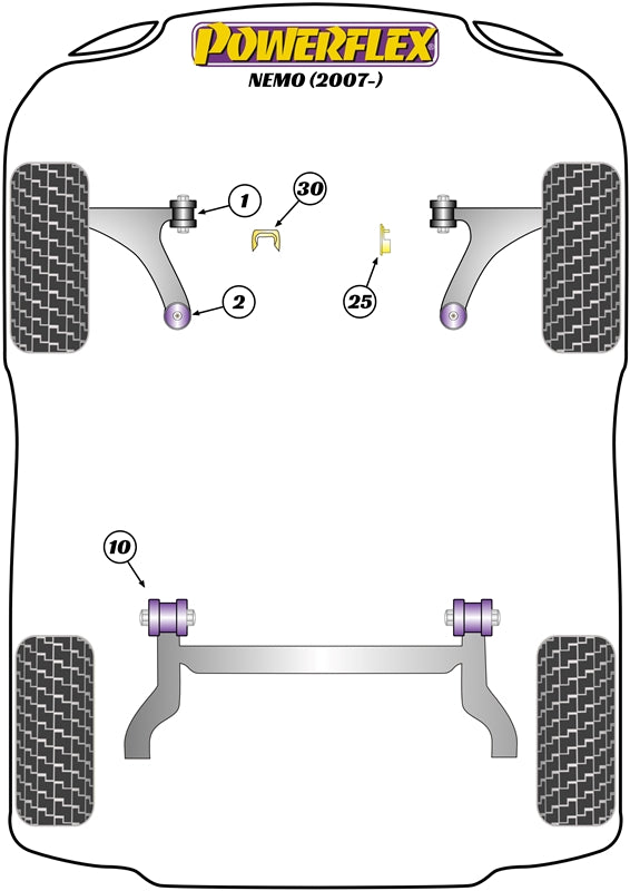 Powerflex Road - Nemo (2007-on) - Front Wishbone Rear Bush - PFF80-1702