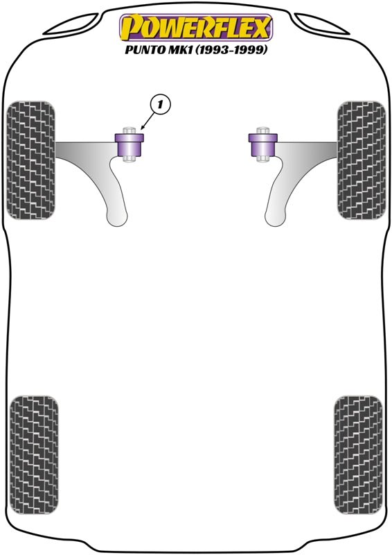 Powerflex Road+Black - Punto MK1 (1993 - 1999) - PowerAlign Camber Bolt Kit (10mm) - PFA100-10