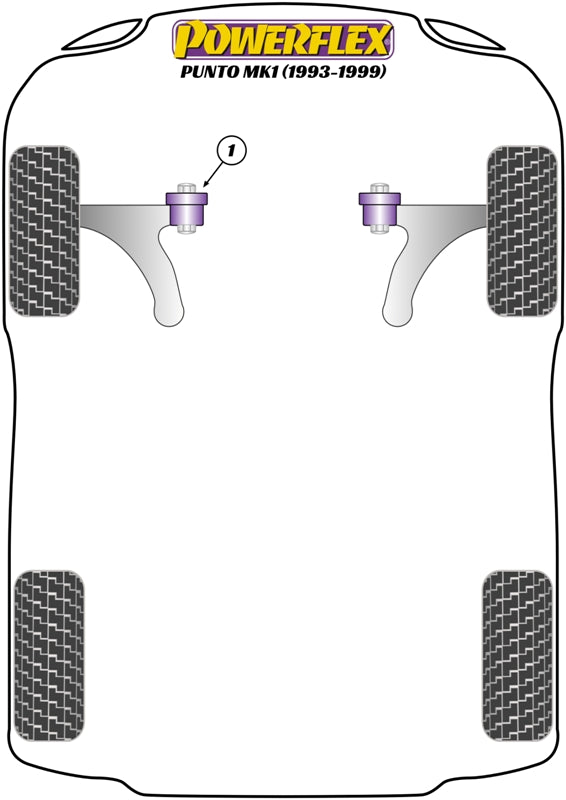 Powerflex Road - Punto MK1 (1993 - 1999) - PowerAlign Wheel Mounting Guide Pin - PF99-512-125