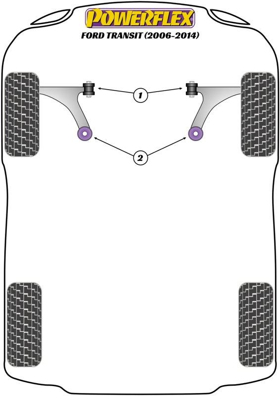 Powerflex Road - Transit (2006 - 2014) - Front Wishbone Front Bush  - PFF19-4001