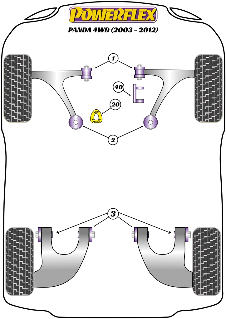 Powerflex Road - Gen 2 169 4WD (2003-2012) - Lower Engine Mount Insert - PFF16-520