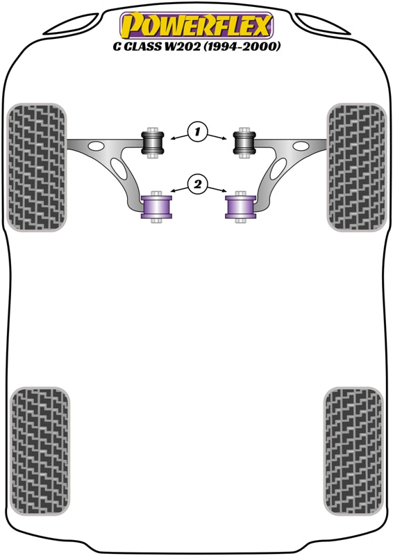 Powerflex Road - C Class W202 (1994 - 2000) - PowerAlign Wheel Mounting Guide Pin - PF99-512-15