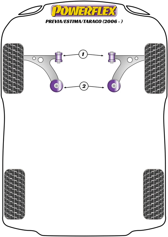 Powerflex Road - Previa / Estima / Tarago (2006 -) - Front Wishbone Rear Bush  - PFF76-702