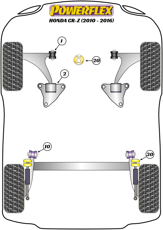 Powerflex Road - CR-Z (2010 - 2016) - Rear Shock Absorber Top Mounting Bush - PFR25-430