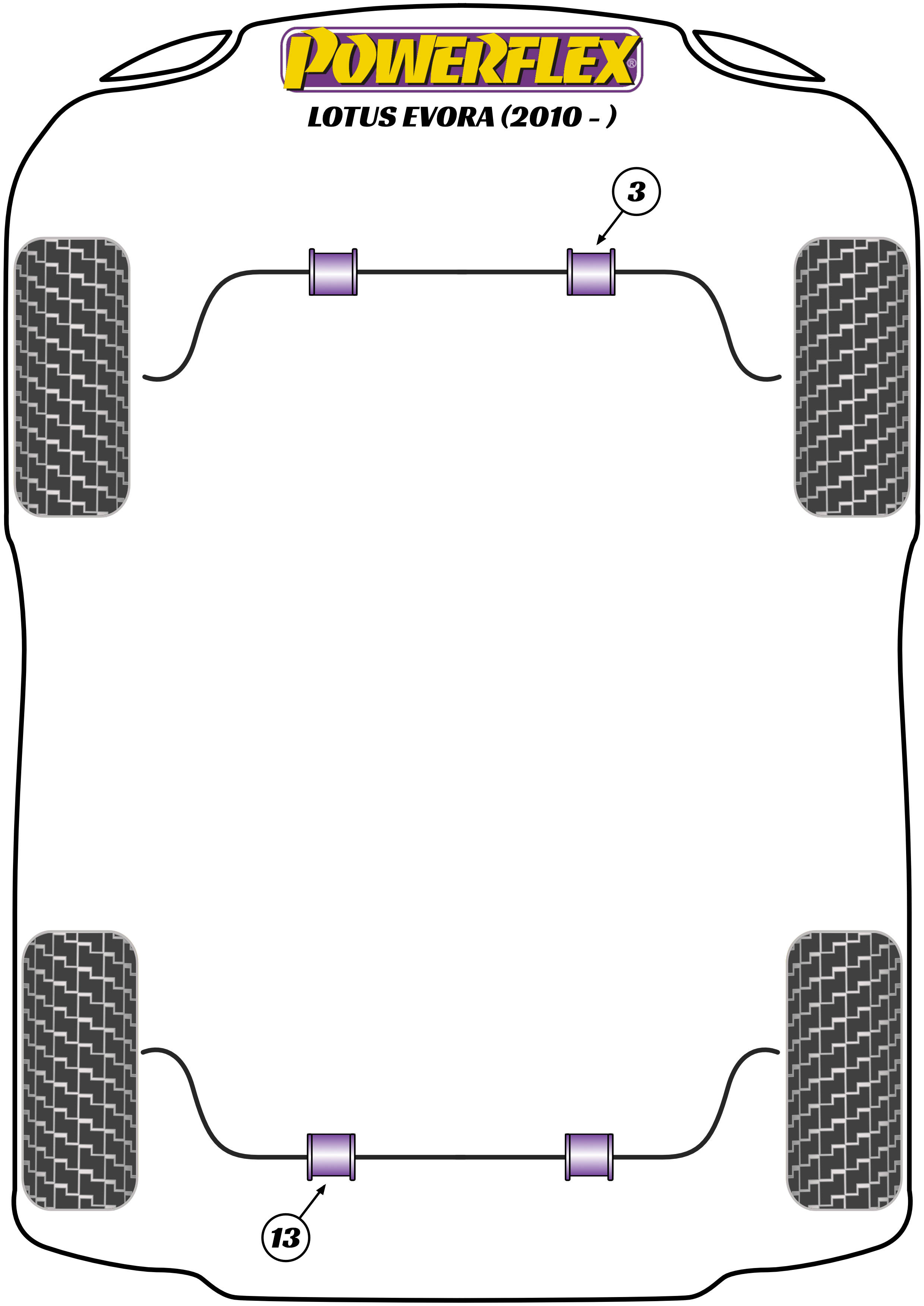 Powerflex Road - Evora (2010 - 2021) - Rear Anti Roll Bar Bush 21.5mm - PF34-803-21.5