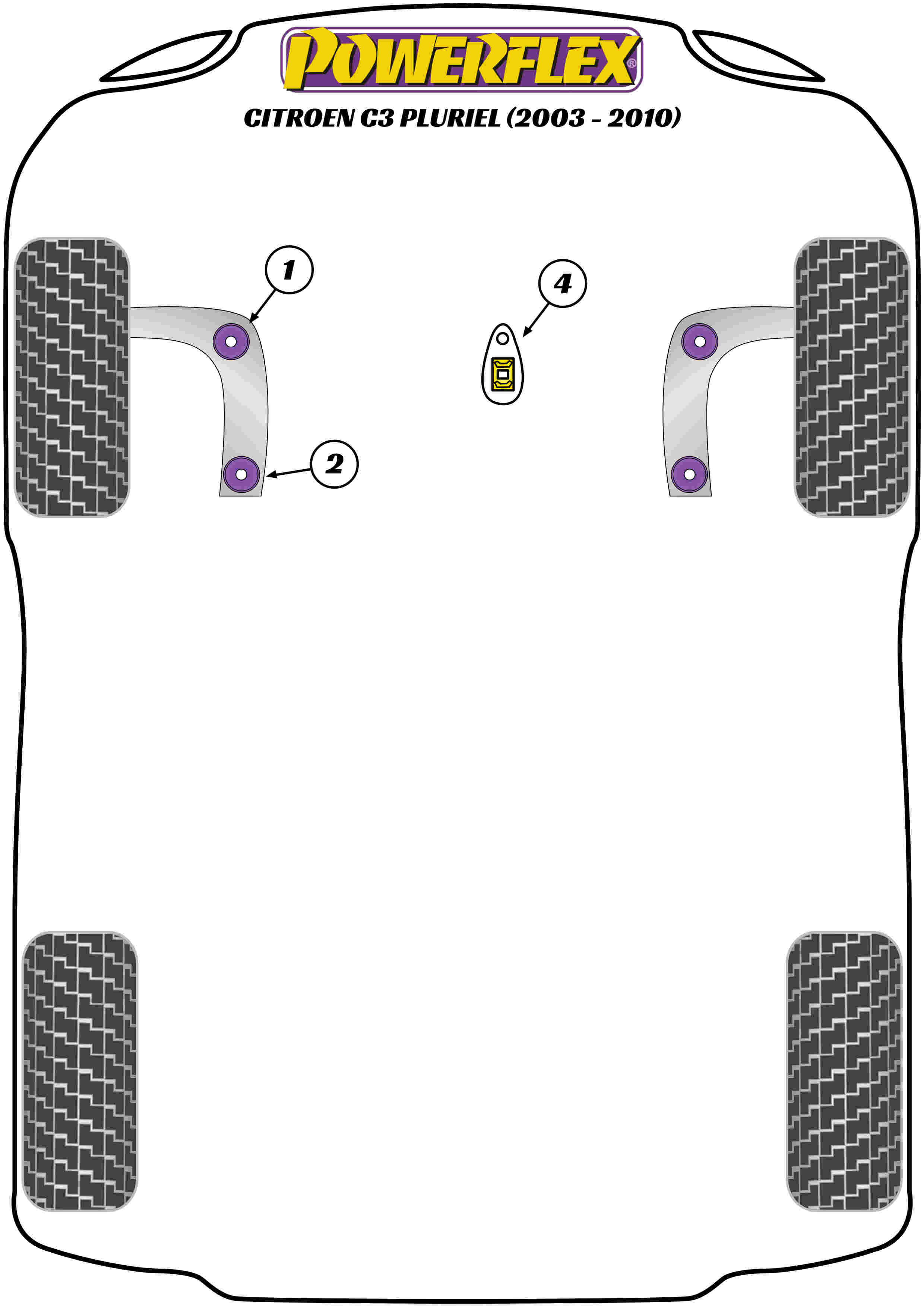 Powerflex Road - C3 Pluriel (2003 - 2010) - Lower Engine Mount Insert - PFF12-204