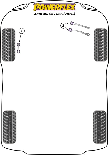 Powerflex Road - A5 / S5 / RS5 (2017 - ON) - Front Anti Roll Bar Link Bush 10mm - PFF3-913-10