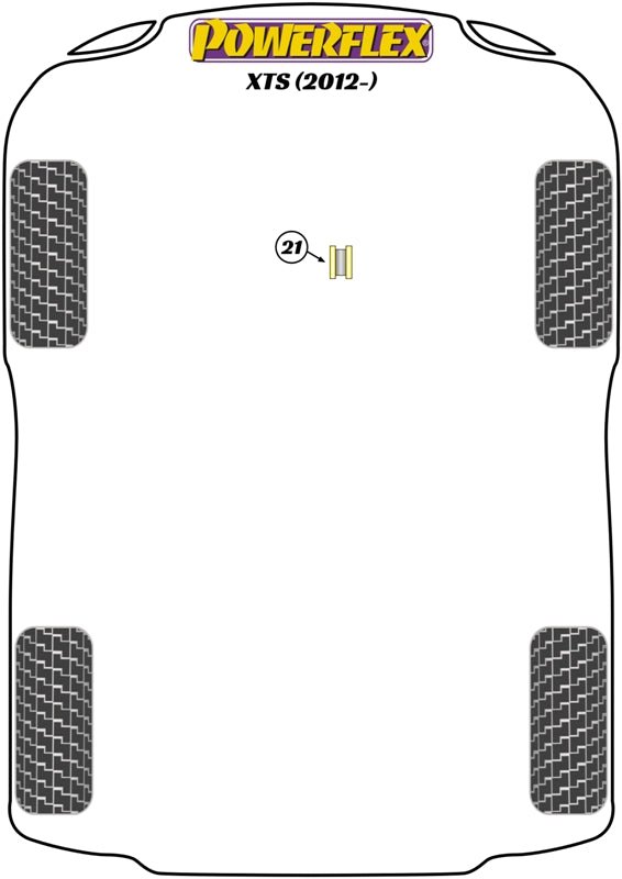 Powerflex Road - XTS (2012 - ON) - Rear Engine Mounting Insert - PFF80-1421