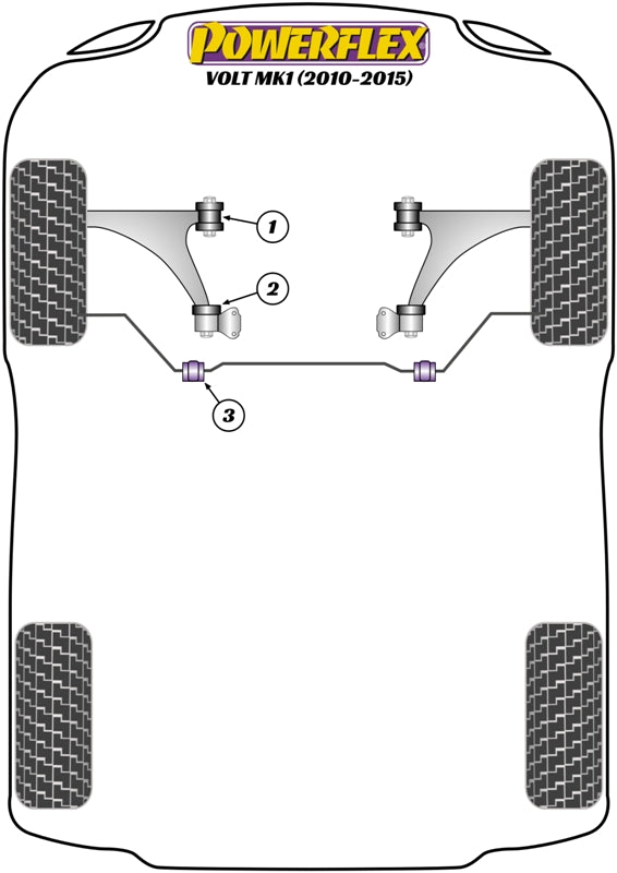 Powerflex Road - Volt MK1 (2010 - 2015) - Front Control Arm Rear Bush - PFF80-1402