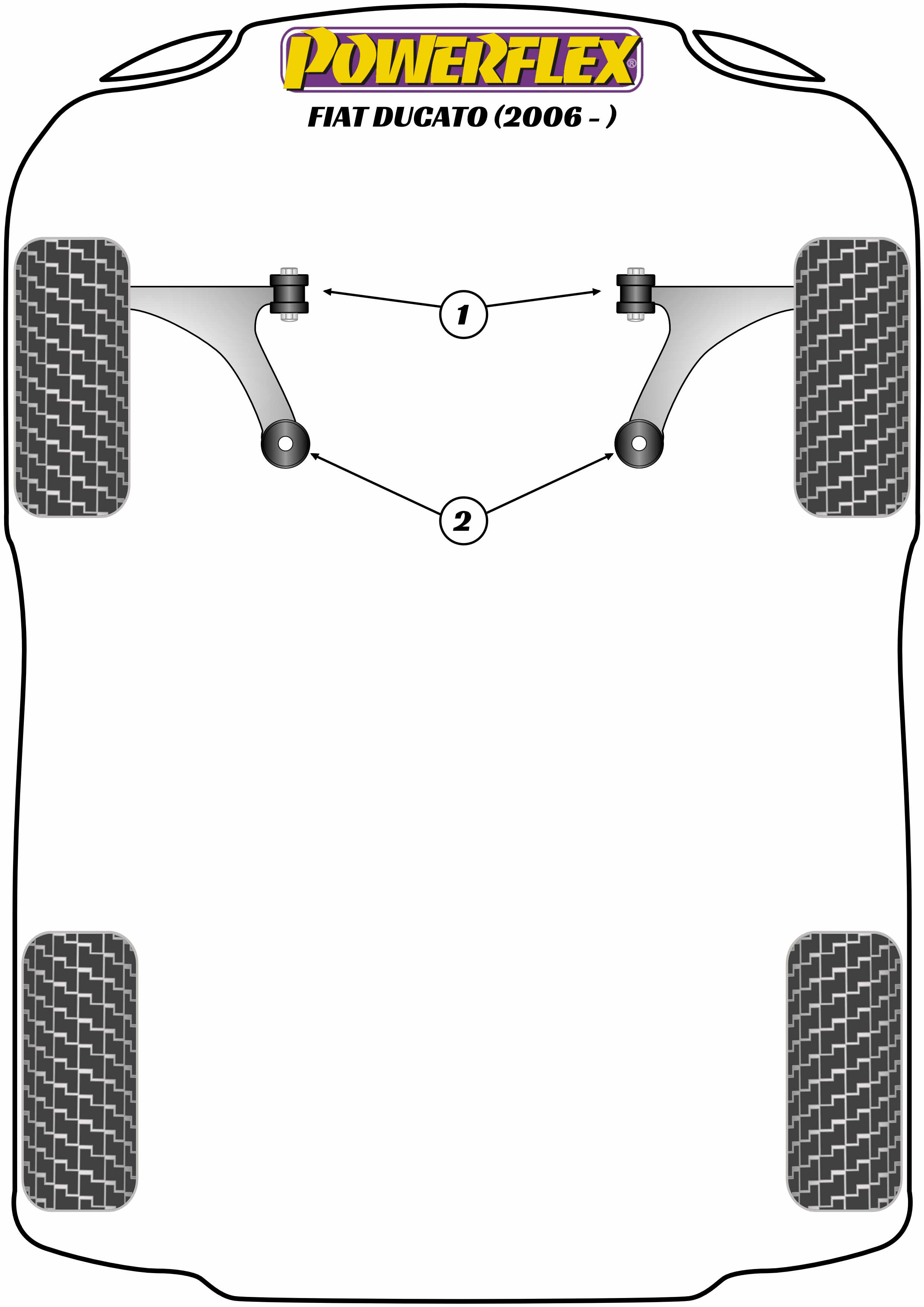 Powerflex Road - Ducato (2006 - ON) - Front Wishbone Rear Bush  - PFF50-5702