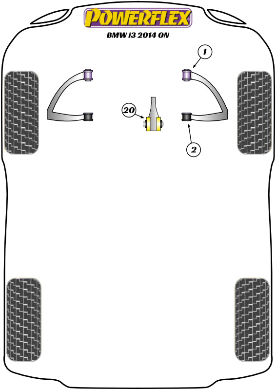 Powerflex Road - i3 (2013 - ON) - Lower Engine Mount Large Bush - PFF5-1320