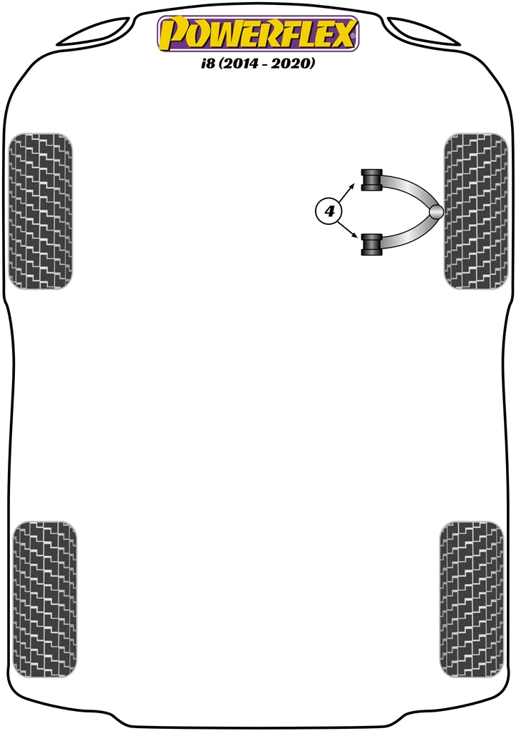 Powerflex Road - i8 (2014 - ON) - Jack Pad Adaptor - PF5-4660