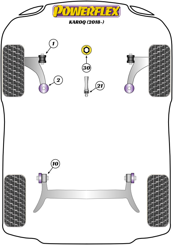 Powerflex Road - Karoq 2WD - Lower Engine Mount Insert (Large) - PFF85-830