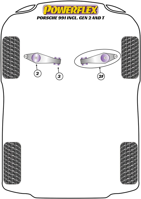 Powerflex Road - 911 991 (2012 - 2019) - Jack Pad Adaptor - PF57-560