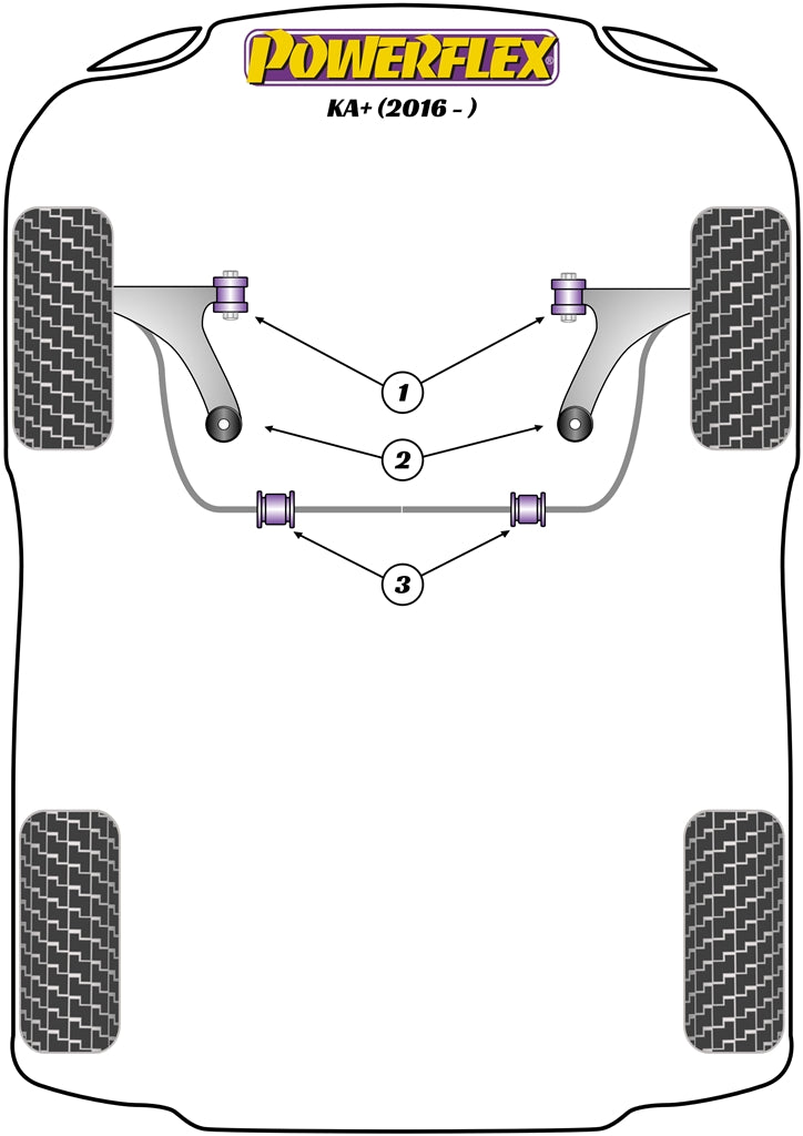 Powerflex Road - KA+ (2016 - 2021) - Front Wishbone Front Bush - PFF19-1501