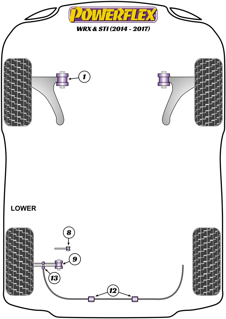 Powerflex Road - Impreza WRX & STI VA (2014-2022) - Rear Lower Track Control Inner Bush - PFR69-509