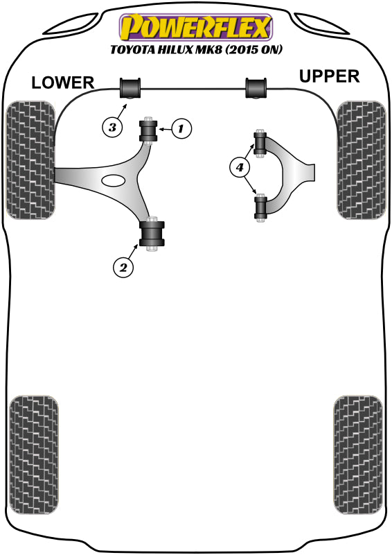 Powerflex Road - Hilux Mk8 (2015 on) - Front Anti Roll Bar Bush 30mm - PFF76-803-30