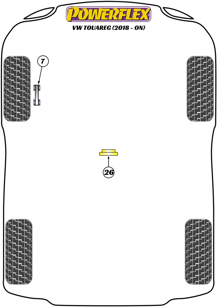 Powerflex Road - Touareg (2018 - ON) - Front Anti Roll Bar Link Bush 12mm - PFF3-913-12