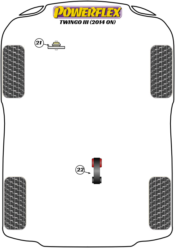 Powerflex Road - Twingo III (2014 on) - PowerAlign Wheel Mounting Guide Pin - PF99-512-15