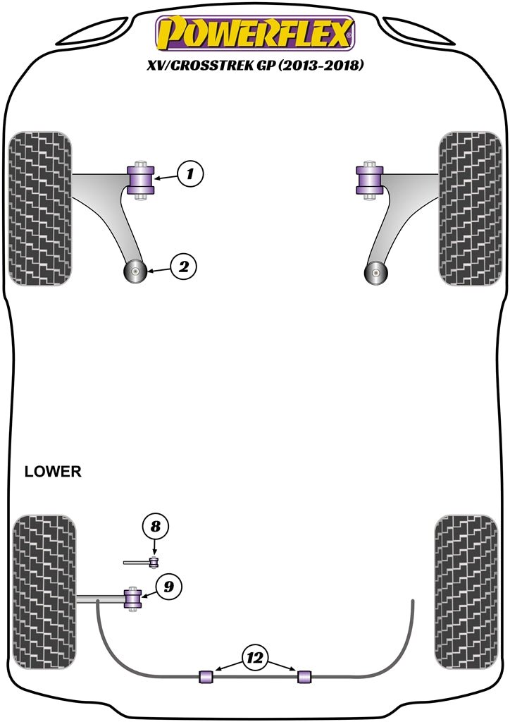 Powerflex Road - XV/Crosstrek GP (2013 - 2018) - Rear Diff Rear Mounting Bush - PFR69-516
