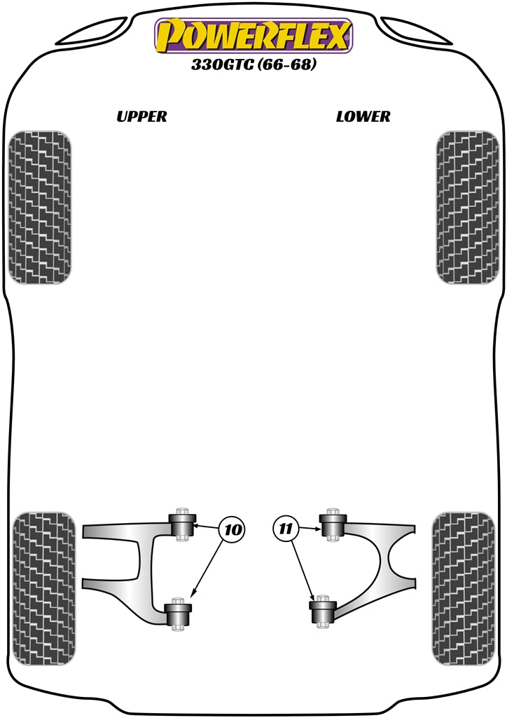 Powerflex Road - 330GTC (1966 - 1968) - Rear Lower Wishbone Inner Bush - PF17-200