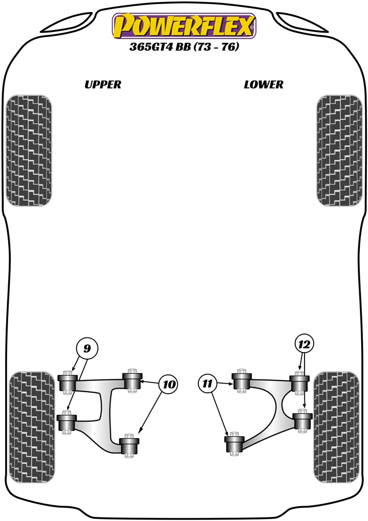Powerflex Road - 365GT4 BB (1973 - 1976) - Rear Upper Wishbone Inner Bush - PF17-110