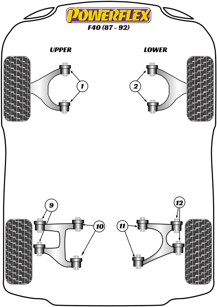 Powerflex Road - F40 (1987 - 1992) - Rear Lower Wishbone Outer Bush - PF17-200