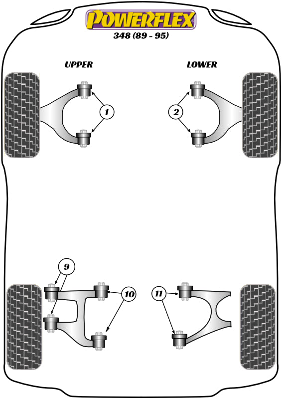 Powerflex Road - 348 (1989 - 1995) - Rear Upper Wishbone Inner Bush - PF17-200