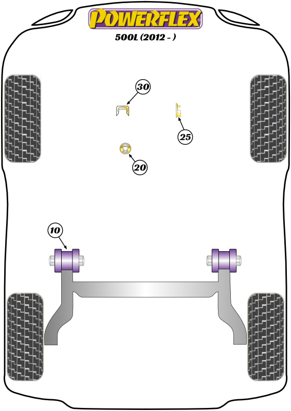 Powerflex Road - 500L (2012 - ) - Upper Engine Mount Insert - PFF1-1125