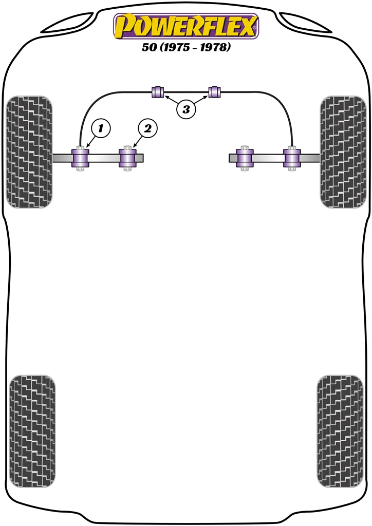Powerflex Road - 50 (1975 - 1978) - Exhaust Mount - EXH006