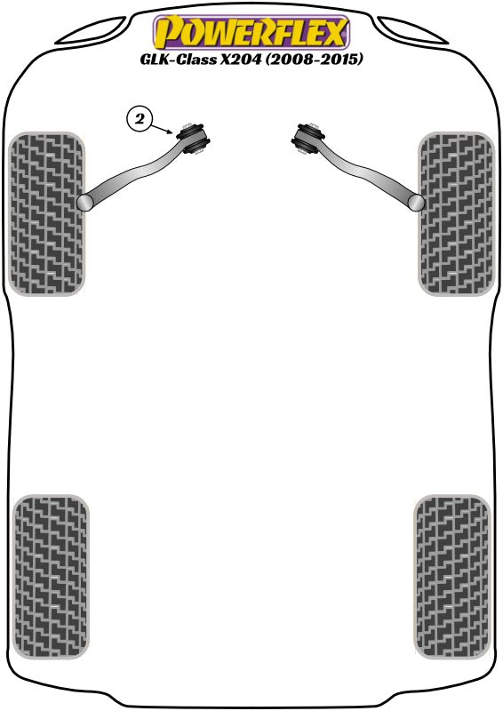 Powerflex Road+Black - GLK-Class X204 (2008 - 2015) - Jack Pad Adaptor - PF40-360