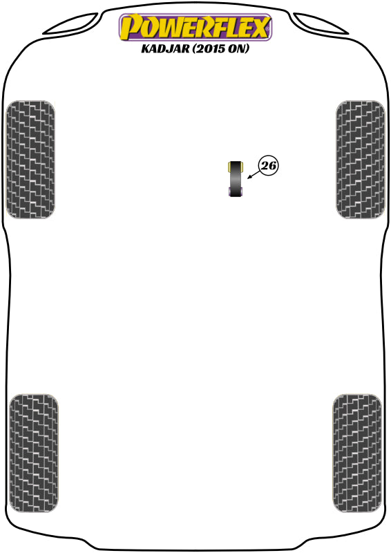 Powerflex Road - Kadjar (2015 on) - Lower Torque Mount - PFF60-8027