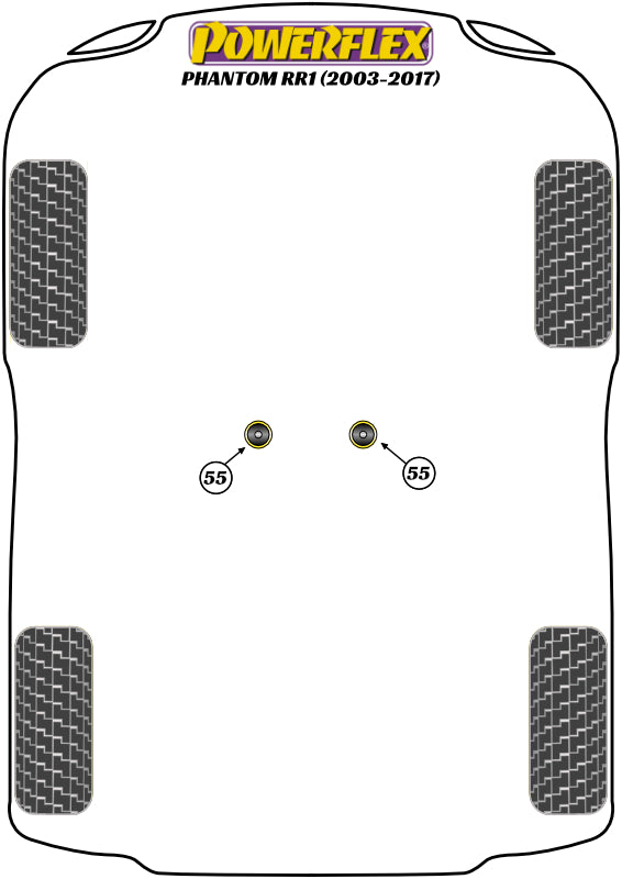 Powerflex Road - Phantom RR1 (2003 - 2017) - Transmission Mounting Bush (Fast Road) - PFF5-4655