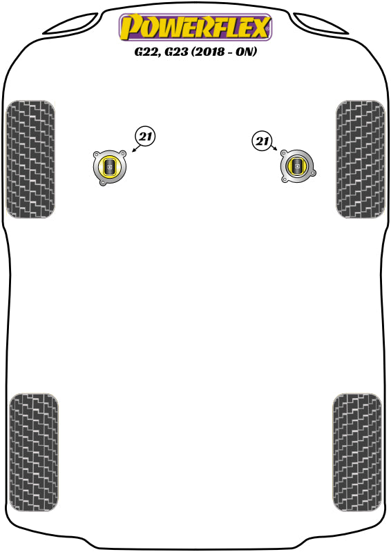 Powerflex Road - G22, G23 (2020 on) - Jack Pad Adaptor - PF5-4660