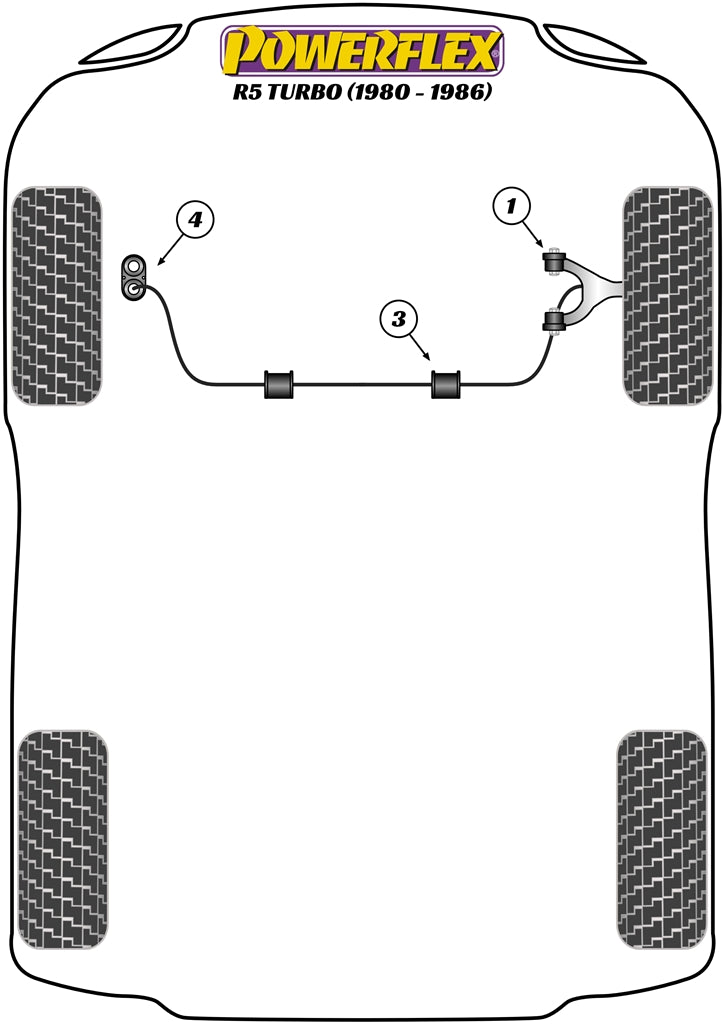 Powerflex Road - 5 Turbo (1980 - 1986) - Front Anti-Roll Bar Mounting Bush 16mm - PFF60-1503-16