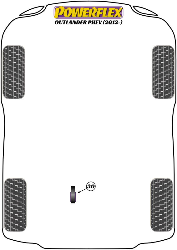 Powerflex Road - Outlander PHEV (2013-) - Rear Motor Mount Front Bush Inc. Bracket - PFR44-630
