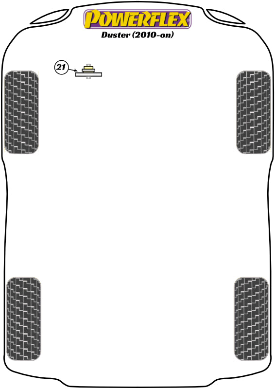 Powerflex Road - Duster - Gearbox Mounting Bush Insert - PFF60-1421